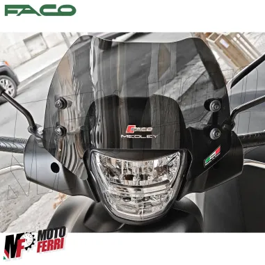 MF2554 Cupolino Spoiler Nero Fume' Faco Piaggio Medley 125 150 200 mod 2020/2025