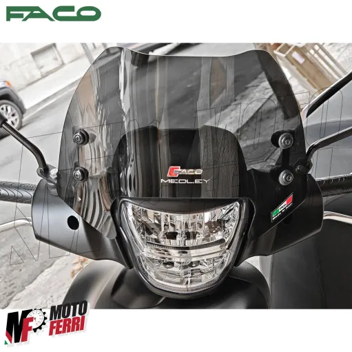 MF2554 Cupolino Spoiler Nero Fume' Faco Piaggio Medley 125 150 200 mod 2020/2025