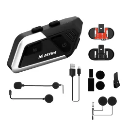 MF9029 Interfono Cuffia Auricolare Casco Myra M500 Bluetooth 5.3 Moto Scooter
