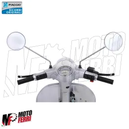 MF9035 Coppia Specchi Retrovisori Cromati Piaggio Vespa PX 125 150 200 da 1998 a 2013 2