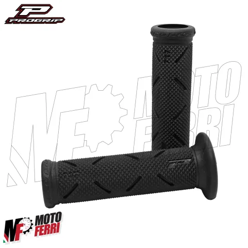MF9039 Coppia Manopole Progrip 717 Strada Racing Superbike Nero Universale Moto
