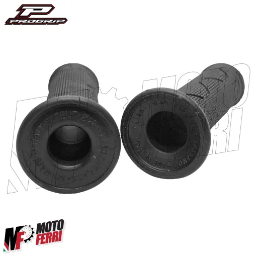 MF9039 Coppia Manopole Progrip 717 Strada Racing Superbike Nero Universale Moto