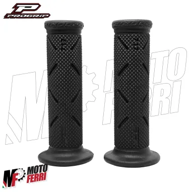 MF9039 Coppia Manopole Progrip 717 Strada Racing Superbike Nero Universale Moto