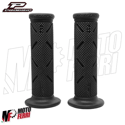 MF9039 Coppia Manopole Progrip 717 Strada Racing Superbike Nero Universale Moto