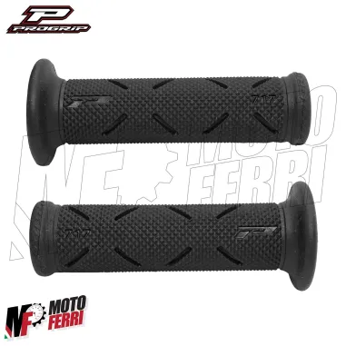 MF9039 Coppia Manopole Progrip 717 Strada Racing Superbike Nero Universale Moto