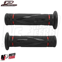 MF9040 Coppia Manopole Progrip 838 Strada Rosso Soft Touch Universale Moto 2