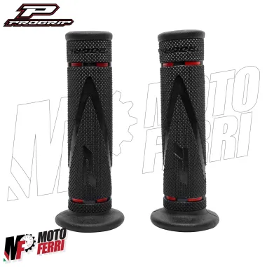 MF9040 Coppia Manopole Progrip 838 Strada Rosso Soft Touch Universale Moto
