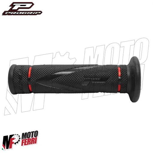 MF9040 Coppia Manopole Progrip 838 Strada Rosso Soft Touch Universale Moto