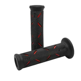 MF9041 Coppia Manopole Progrip 717 Strada Racing Superbike Rosso Universale Moto