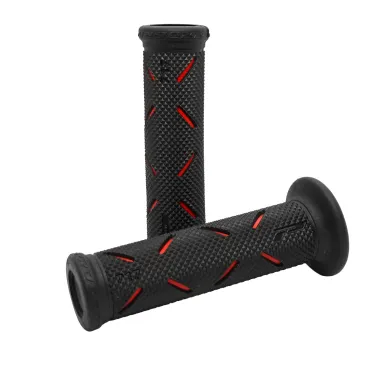 MF9041 Coppia Manopole Progrip 717 Strada Racing Superbike Rosso Universale Moto
