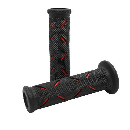 MF9041 Coppia Manopole Progrip 717 Strada Racing Superbike Rosso Universale Moto