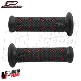 MF9041 Coppia Manopole Progrip 717 Strada Racing Superbike Rosso Universale Moto 2