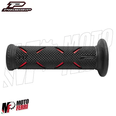 MF9041 Coppia Manopole Progrip 717 Strada Racing Superbike Rosso Universale Moto