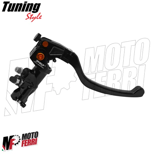 MF9044 Pompa Freno Anteriore Radiale PRO RACING 19 Leva Nera Universale Moto