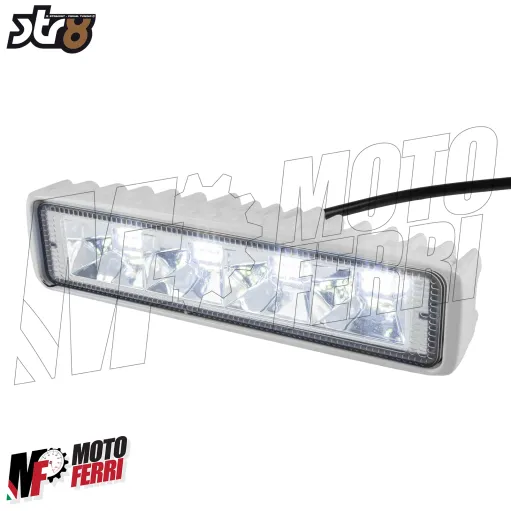MF9046 Faro Luce Supplementare Rettangolare 4 LED Bianco STR8 12V per Moto