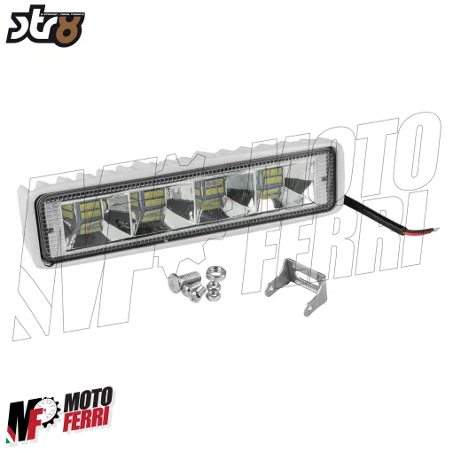 MF9046 Faro Luce Supplementare Rettangolare 4 LED Bianco STR8 12V per Moto