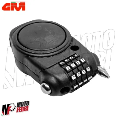 MF9055 Lucchetto Antifurto Cavo Retraibile con Combinazione GIVI Universale Moto