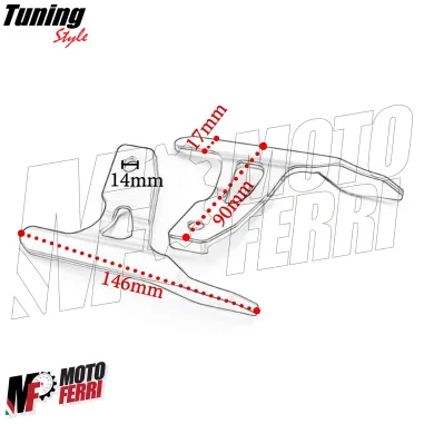 MF9060 Maniglie Supporto Passeggero Posteriore CNC per Piaggio Vespa GTS 300