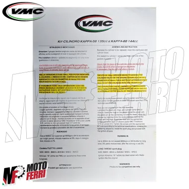 MF9070 Kit Cilindro Alluminio VMC Kappa 60 Corsa 51 Vespa 50 125 Special ET3 PK