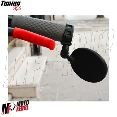 MF4251 Specchietto Manubrio Universale Bici MTB Monopattino Pieghevole Dm 80mm
