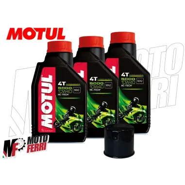 MF1785 - KIT TAGLIANDO 3 LT OLIO MOTUL 5000 10W40 FILTRO OLIO PIAGGIO KYMCO
