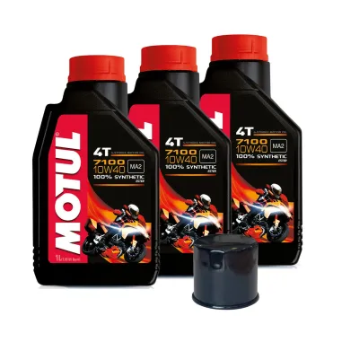 MF1804 KIT TAGLIANDO YAMAHA TMAX  2017 - 2025 3 MOTUL 7100 10W40 + FILTRO OLIO