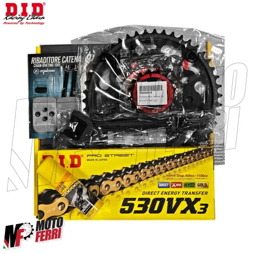 MF9081 Kit Trasmissione DID Yamaha 600 FZ6 Fazer NS S2 Corona 46 Pignone 16 da 2004 a 2009