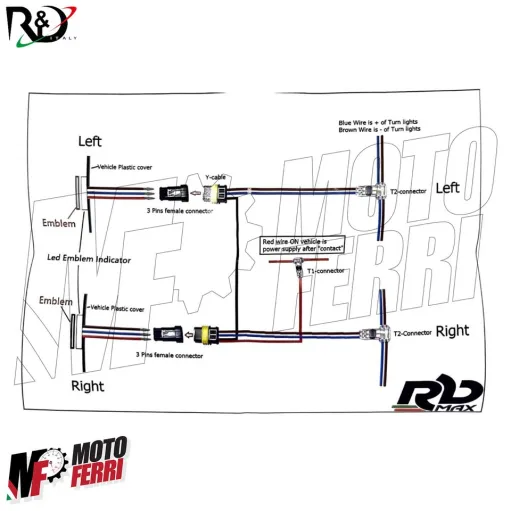 MF8498 Kit Logo Led Freccia / Posizione TMax 530 560 MT09 MT07 Tracer 7 9 Tenerè