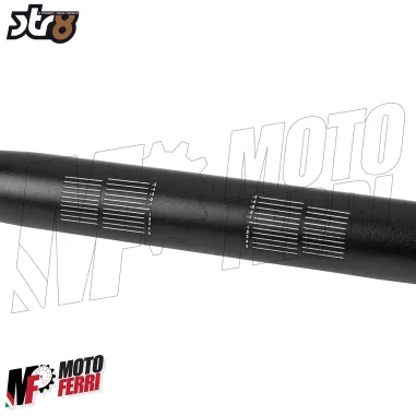MF9126 Manubrio Cross Motard Piega Bassa Alluminio Sterzo 28 mm Nero Universale