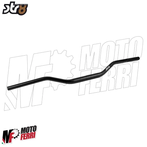 MF9126 Manubrio Cross Motard Piega Bassa Alluminio Sterzo 28 mm Nero Universale