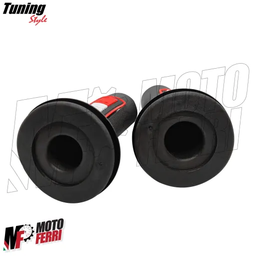 MF9130 Manopole Power Motor Rosso Nero per Moto Cross Enduro Motard Universali