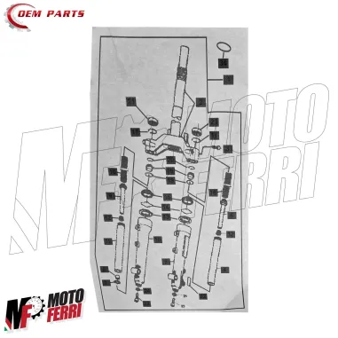 MF9134 Forcella Idraulica Completa MBK Nitro / Yamaha Aerox 50 dal 2002 al 2016