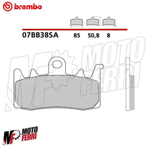 MF2838 Pastiglie Freno Anteriore Brembo Triumph Street Triple 765 R - 2017/2023