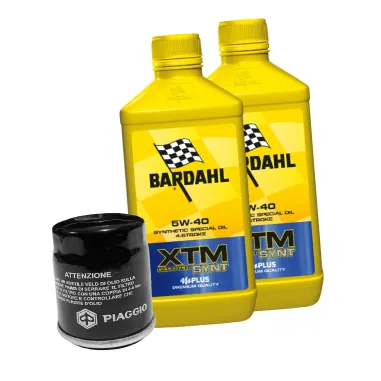 MF1863 OLIO BARDAHL 5W40 FILTRO OLIO PIAGGIO MOTORE VESPA 125 250 300 4T