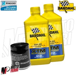 MF1863 OLIO BARDAHL 5W40 FILTRO OLIO PIAGGIO MOTORE VESPA 125 250 300 4T 2