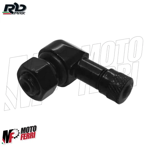 MF9144 Valvola Tubeless 90 Gradi Curva 8.3 mm Nero Universale Scooter Moto
