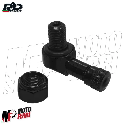 MF9144 Valvola Tubeless 90 Gradi Curva 8.3 mm Nero Universale Scooter Moto