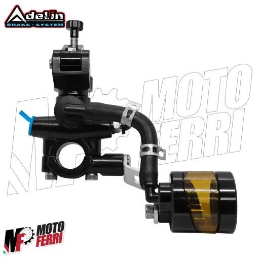 MF9145 Pompa Freno Anteriore Radiale ADELIN 19 Leva Nera con Vaschetta per Moto