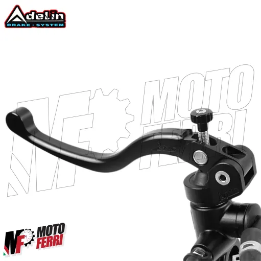 MF9145 Pompa Freno Anteriore Radiale ADELIN 19 Leva Nera con Vaschetta per Moto