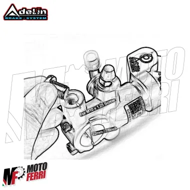 MF9145 Pompa Freno Anteriore Radiale ADELIN 19 Leva Nera con Vaschetta per Moto