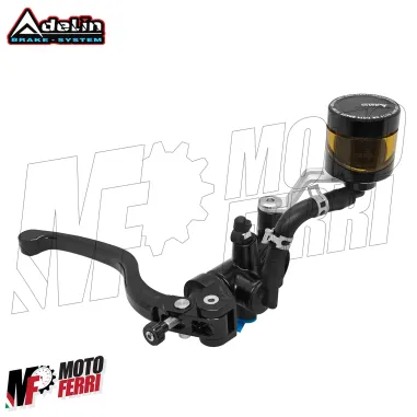MF9145 Pompa Freno Anteriore Radiale ADELIN 19 Leva Nera con Vaschetta per Moto