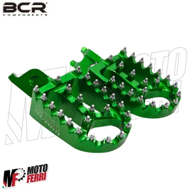 MF9151 Pedane Poggiapiedi Maggiorate Verde Kawasaki KXF 250 450 da 2013 a 2016