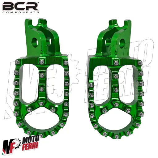 MF9151 Pedane Poggiapiedi Maggiorate Verde Kawasaki KXF 250 450 da 2013 a 2016