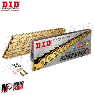 MF3524 Catena Trasmissione DID ZVMX2 Passo 525 128 Maglie Oro Gold con X-Ring