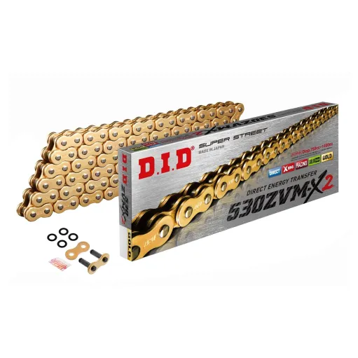 MF5665 Catena Trasmissione DID ZVMX2 Passo 530 120 Maglie Oro Gold con X-Ring
