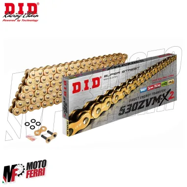 MF5665 Catena Trasmissione DID ZVMX2 Passo 530 120 Maglie Oro Gold con X-Ring