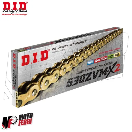 MF5665 Catena Trasmissione DID ZVMX2 Passo 530 Suzuki 1340 GSX-R Hayabusa Oro