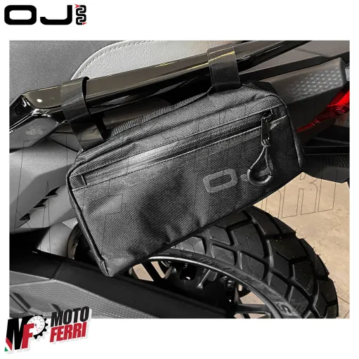 MF4232 Borse Laterali Maniglie Passeggero 1 LT OJ Nero Universale Moto Scooter