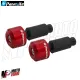 MF9161 Stabilizzatori Contrappesi Manubrio Paraxite Rosso 13-23mm Moto