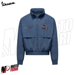 MF9168 Giacca Antivento Vespa Officina 8 Taglia L Unisex Uomo Donna Blu 2